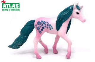 Obrázek z Figurka jednorožec růžový s glitry 10,5cm 